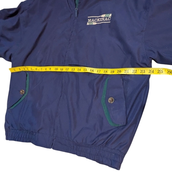 LA Loving Windbreaker Mackinac Boat Racing Large Vintage Blue Green Retro 80s 90 - Picture 7 of 8